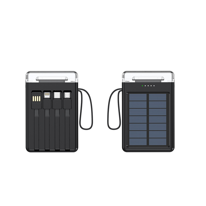 Fuente de alimentación móvil nueva energía solar al aire libre con cable de carga de 20000 mAh bolsa de capacidad ultra grande lámpara LED