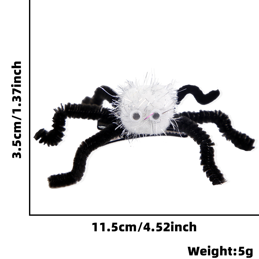 Amazon nuevo Halloween araña cabeza de fiesta fantasma parodia accesorios de decoración 3D estereoscópico araña patas brocas para el pelo