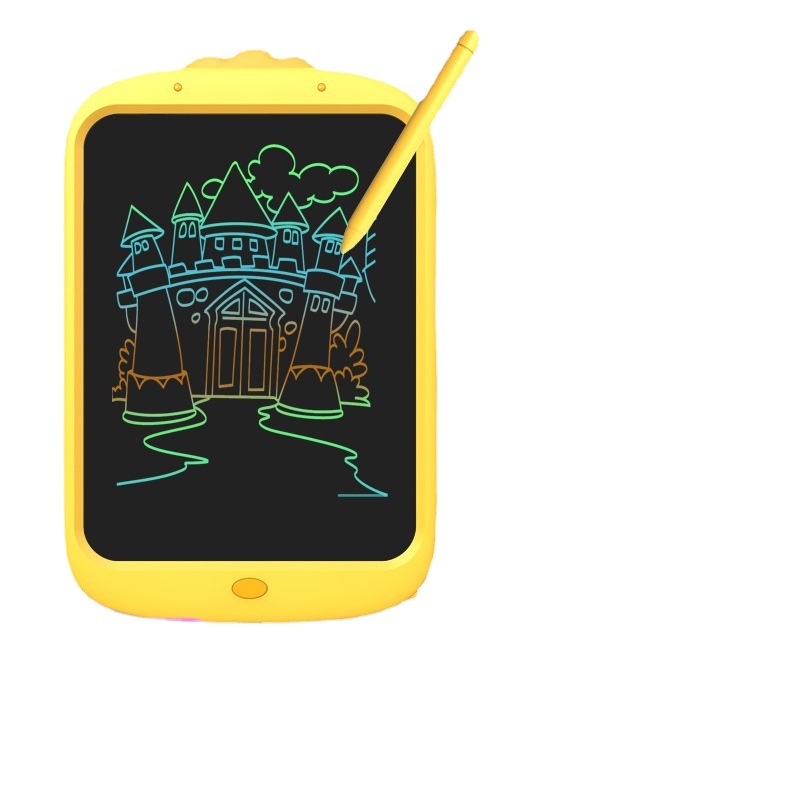 爱码讯卡通呆萌鸭10寸彩色液晶手写板涂鸦画板LCD写字板一件代发