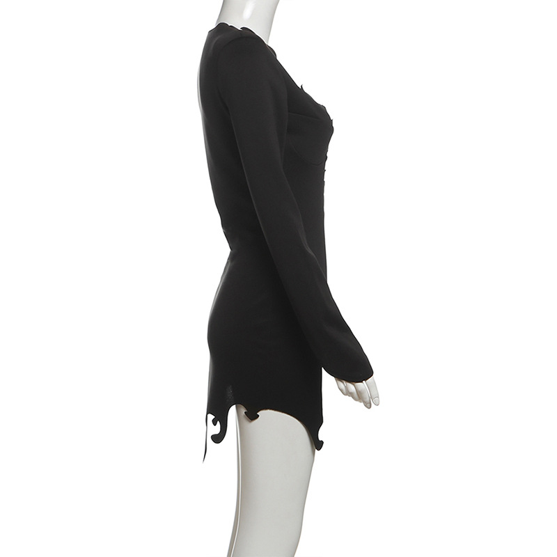 Winter Women Clothing Design Deep V Plunge Sexy Slim Hip Long Sleeve Dress 10 Winter Women Clothing Design Deep V Plunge Sexy Slim Hip Long Sleeve Dress