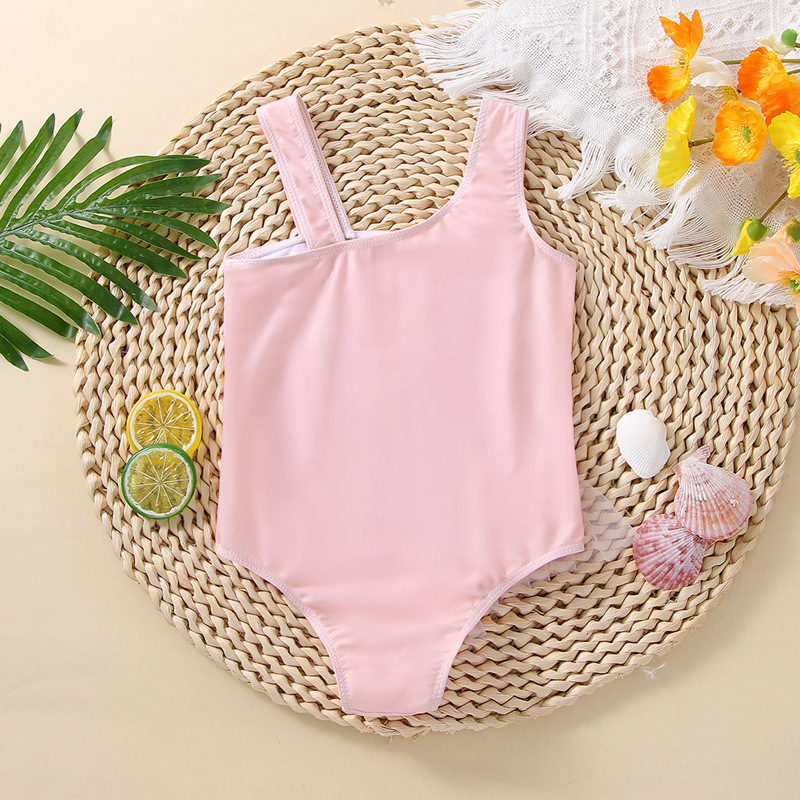 Girl's Cartoon Style Flamingo Polyester One Pieces display picture 2