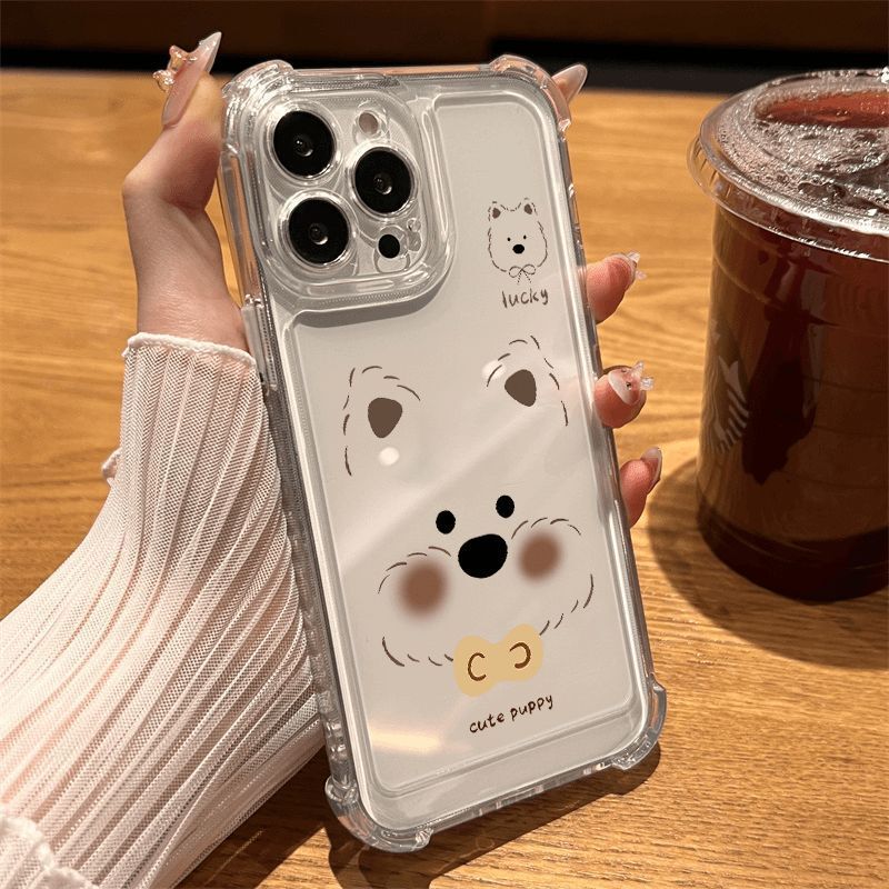 Lucky Puppy Suitable for Apple 17Promax Mobile Phone Case Iphone16 New 15 Cute 14 Soft Shell 13/X