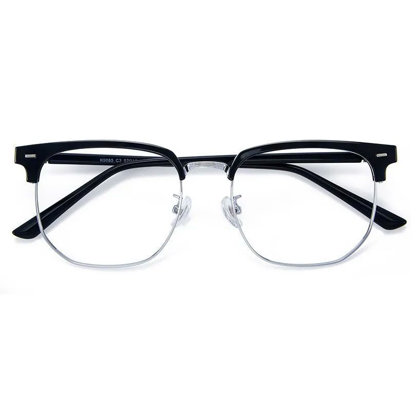 Gafas de medio marco, gafas politecnológicas para hombres, protección contra la luz azul, gafas para estudiantes de viajes, gafas de alto valor facial, gafas de cara pequeña image 6