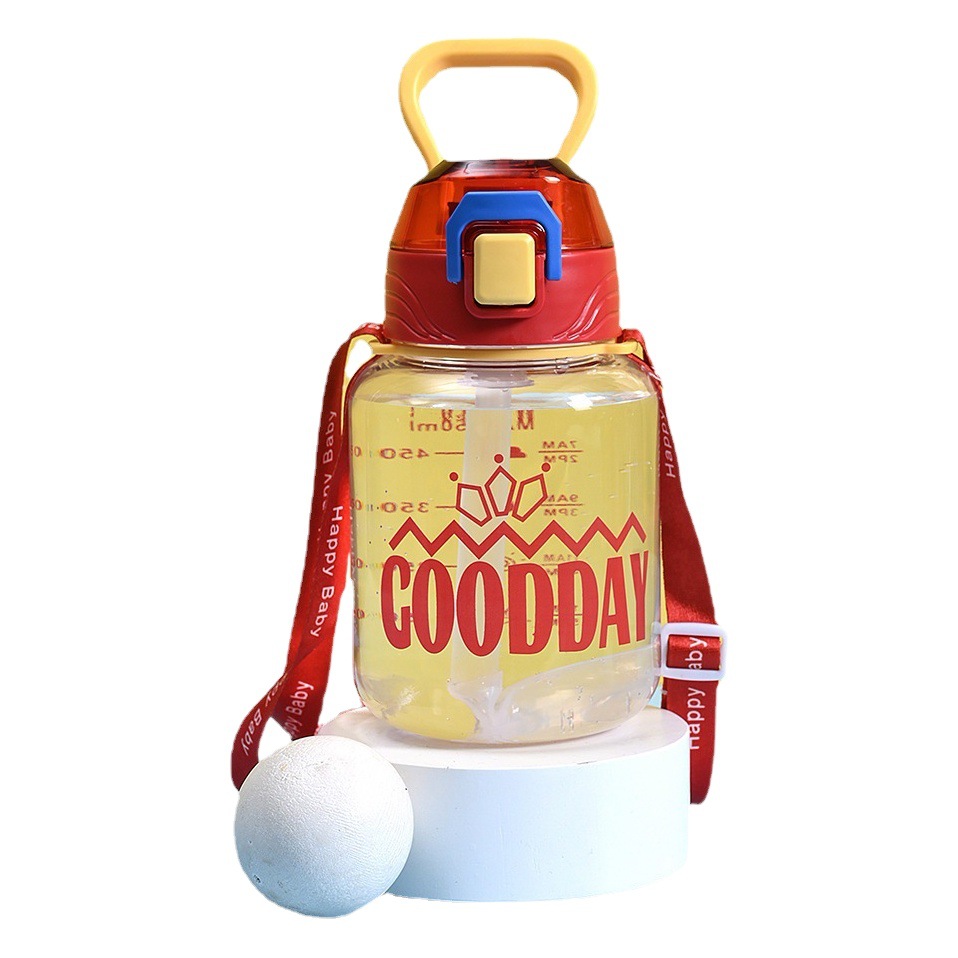 Qitong2338 verano nuevo vaso de plástico 650ml Bounce deportes hervidor mujer fitness Internet celebridad paja hervidor