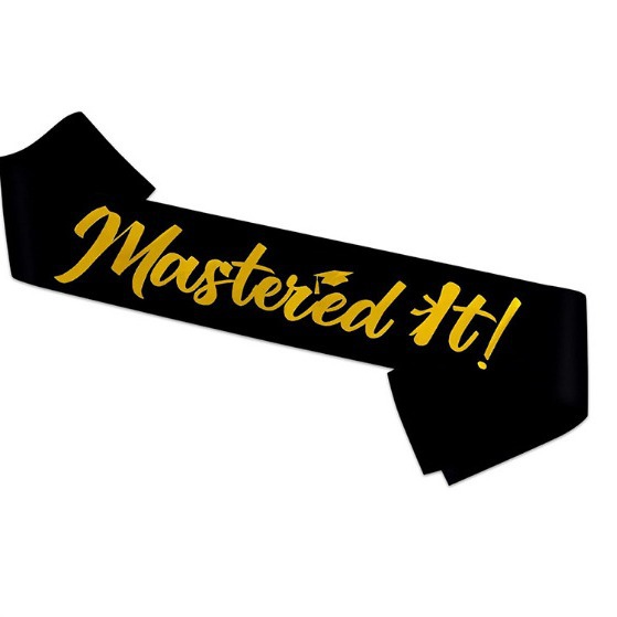Nuevos productos Mastered it graduation ceremony shoulder strap otorgamiento ceremonia de graduación impresión monocromática shoulder strap