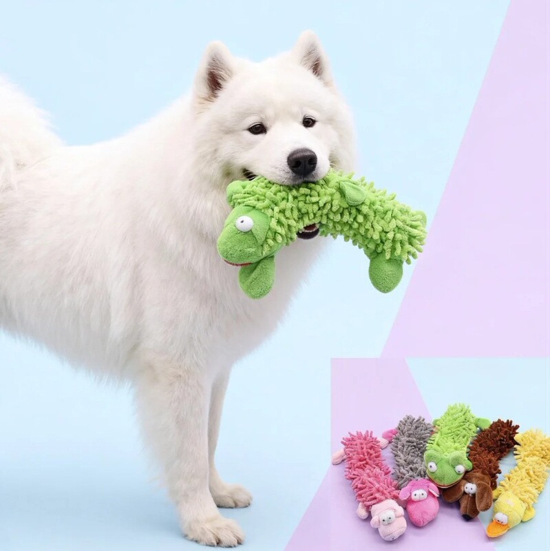 Dog Plush Toys with Sound, Bite-Resistant, for Companionship, Self-Entertainment, Boredom Relief, and Teeth Grinding; Pet Sound Toys; Wholesale Dog Supplies