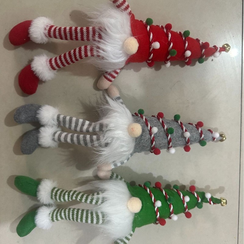 2026 クロスボーダー新しいクリスマス顔のない人形装飾スパンコール帽子発光装飾品かわいいノームルドルフ|undefined