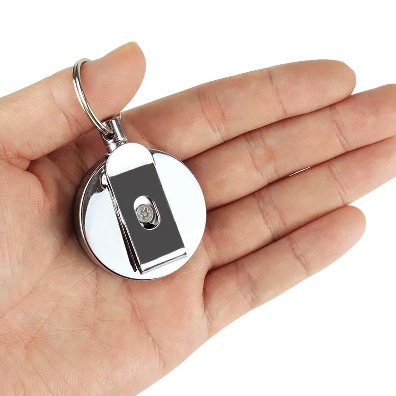 Llavero de cuerda de alambre retráctil de alto rebote hebilla de tirón fácil anti-perdido anti-robo llavero retráctil anti-perdido llavero anti-perdido