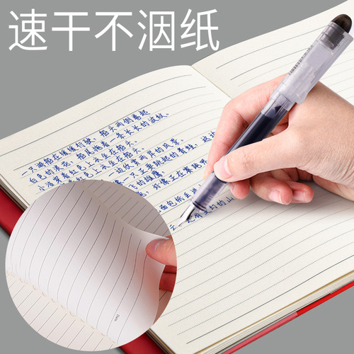 White Steel Pen EF Tip 0.38mm Student Colorful Large Capacity Calligraphy Notebook Pen Disposable Ink Refillable Fine Pen