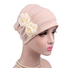 R 60437 Floral Chemo Turban Head Cap ���仨������ͷñ