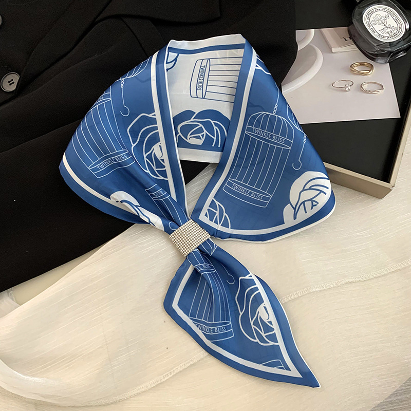 Bufandas de seda larga damas coreanas nuevas bufandas delgadas de cabello correa de cabello temperamento bufandas de seda al por mayor