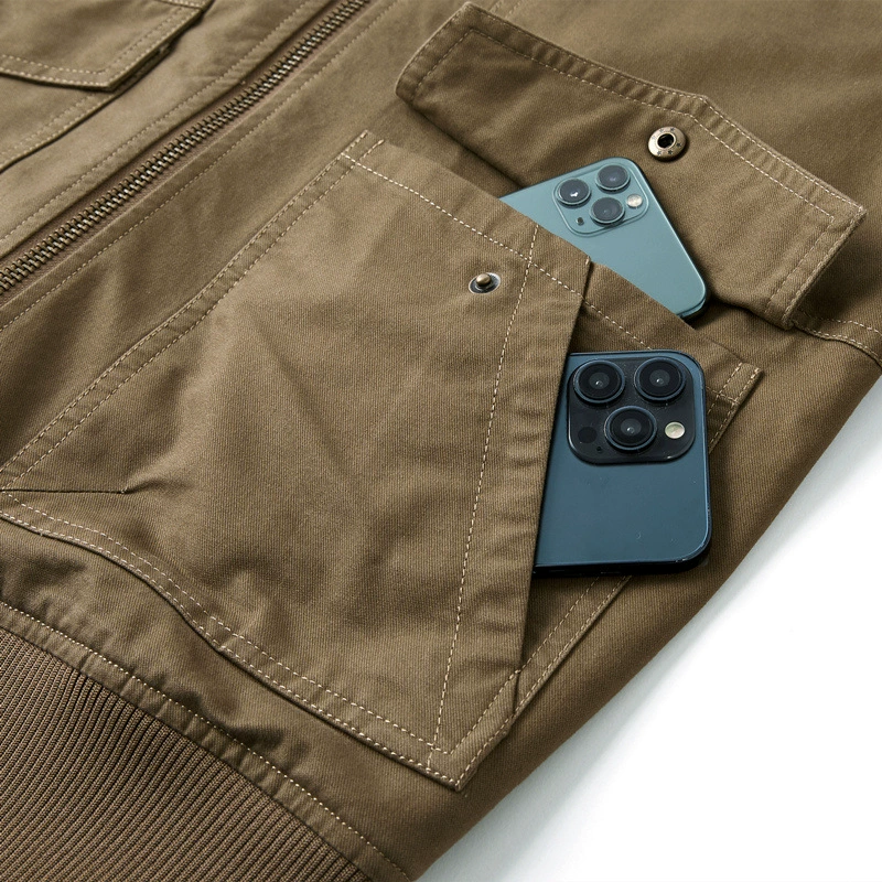 Oversized Autumn Jacket (Men) full-zip, stand collar, multiple pockets