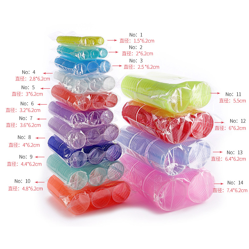 Amazon eight-character bangs curling roller Velcro self-adhesive hair roll DIY long wave pear flower curling tools