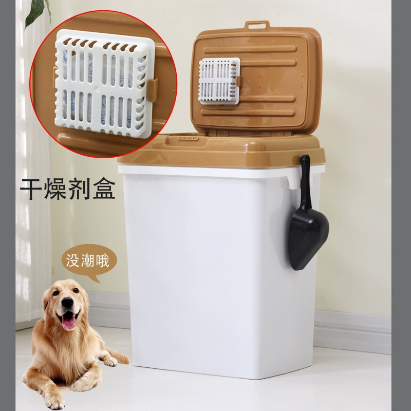 Производители оптовой продажи 15 кг для домашних животных ведро пластиковое ведро для хранения зерна ведро для собак крышка пластиковое ведро для печати логотипа