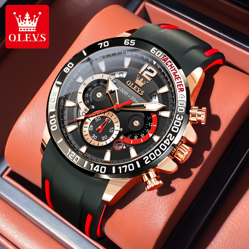 Oli Shi Brand Watch Wholesale Quartz Watch Multifunctional Sports Chronograph Cross-border Foreign Trade Men's Watch Men's Watch