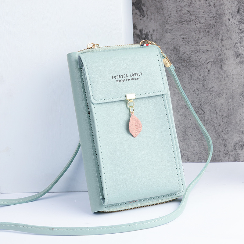 2022 nueva venta al por mayor de gran capacidad multi-funcional moda simple hoja hombro pequeño bolso crossbody bolso del teléfono para las mujeres