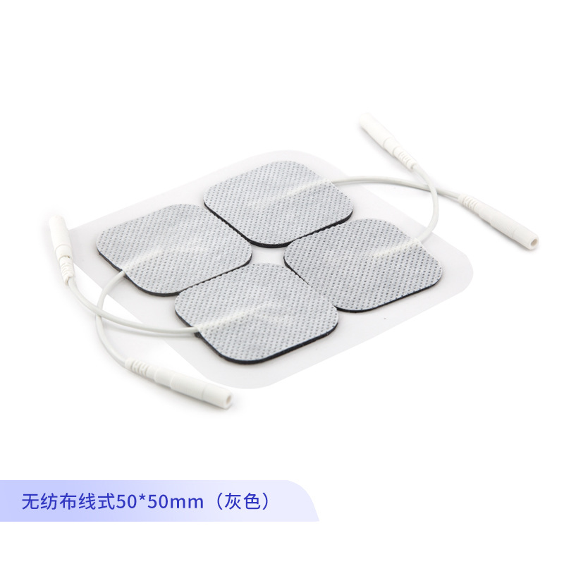 Spot electrodo de fisioterapia 5 * 5CM gel de tela no tejida 2.0 / 2.5 conector accesorios de masaje parche de electrodo