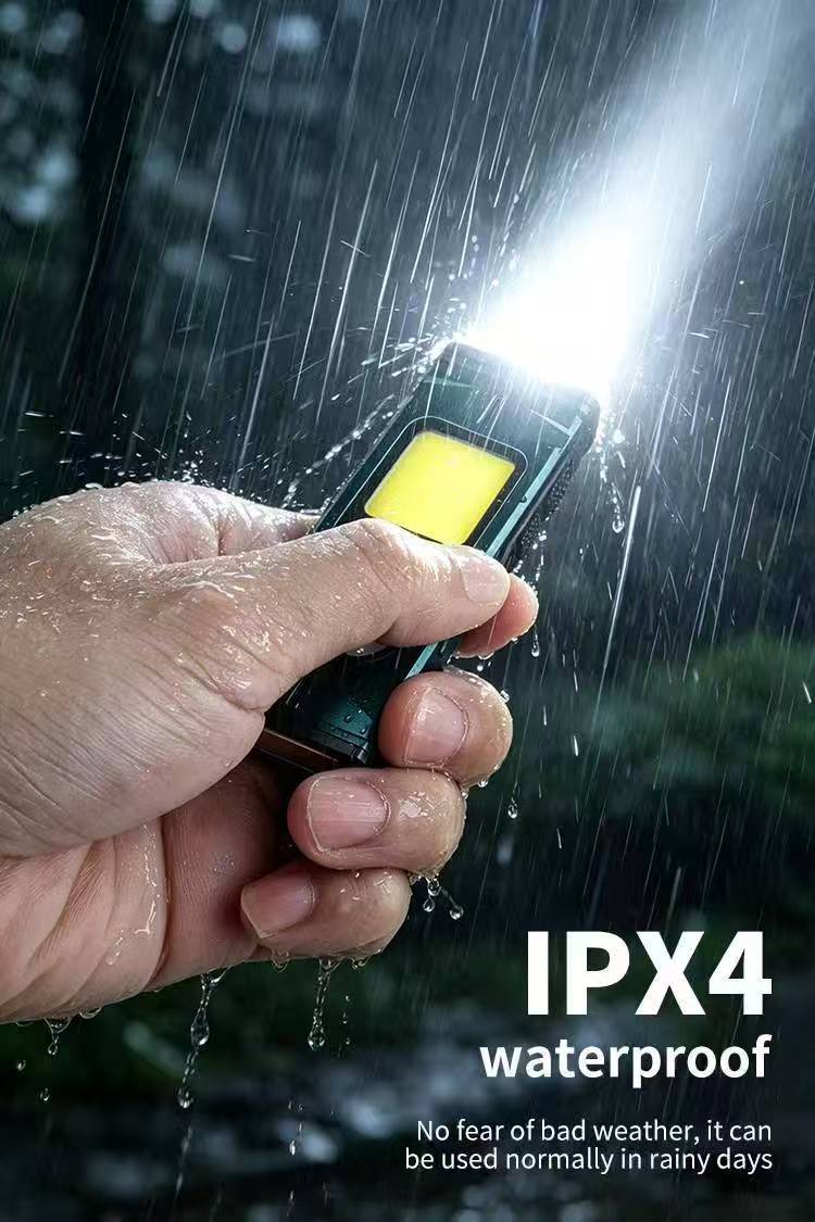 Cross-border outdoor camping work high-brightness zoomable multifunctional portable flashlight with hook, long battery life, rechargeable