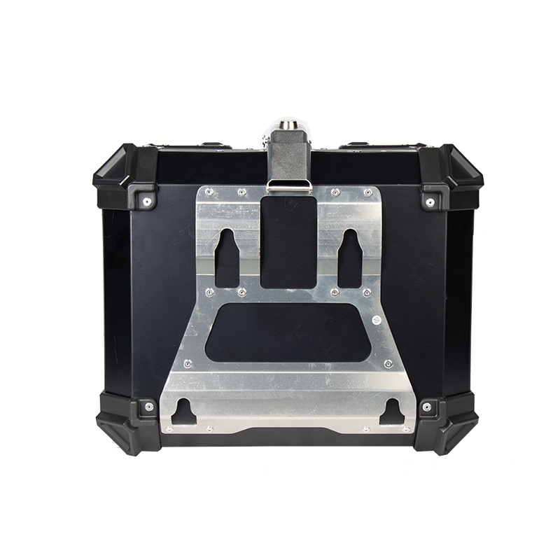Baja trasera de motocicleta de aleación de aluminio estampado caja trasera negra de gran capacidad impermeable Maverick almacenamiento de automóviles eléctricos