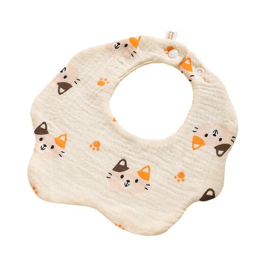Baby bibs for infants, Class A, pure cotton gauze, breathable, anti-vomit, 360-degree newborn bibs for boys and girls