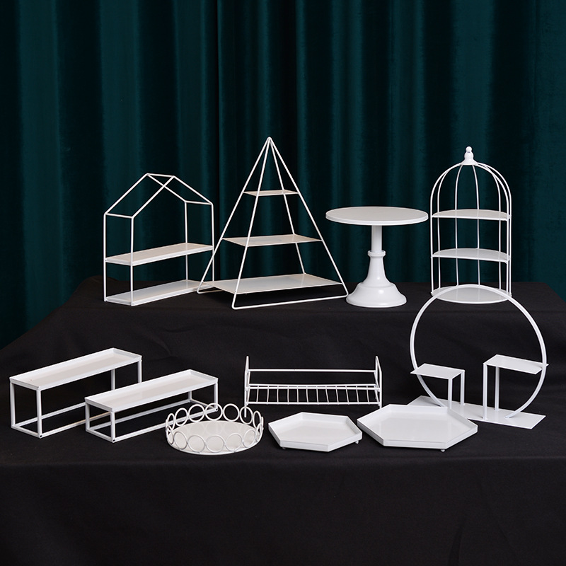 Hotel buffet cake stand boda postre Mesa decoración soporte bandeja traje té descanso por la tarde Merienda image 10