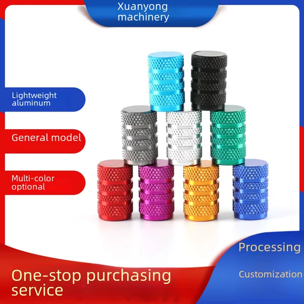 Car Aluminum Alloy Colored Valve Caps, Car Tire Valve Caps, Sedan Dust Caps, American-Style Valve Caps