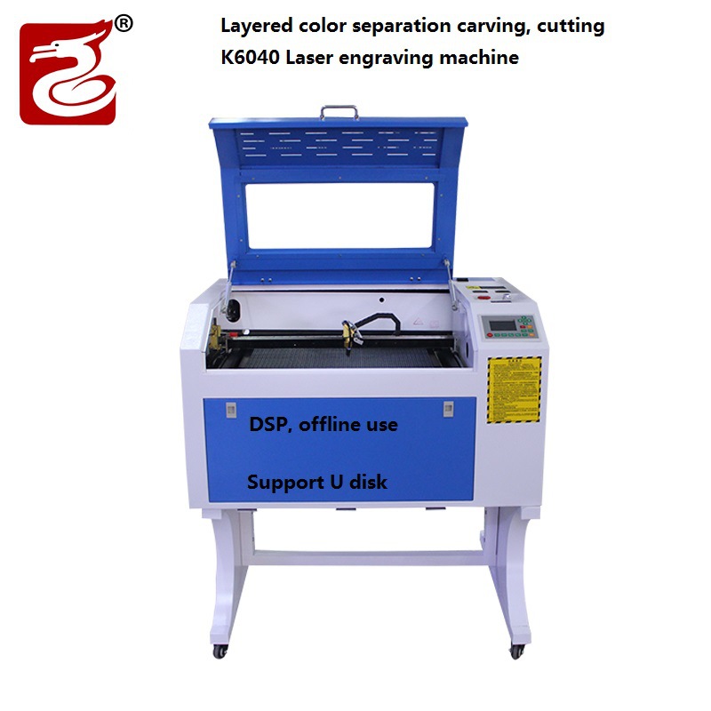 K6040激光雕刻机瓷砖大理石影雕工艺品礼品木板亚克力激光切割机