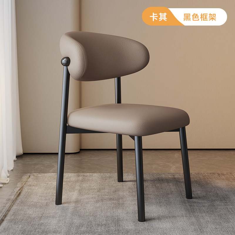 Mesa de comedor casera respaldada taburetes lujosos de alta calidad alquiler restaurante hierro forjado simple silla de hotel silla de comedor italiana