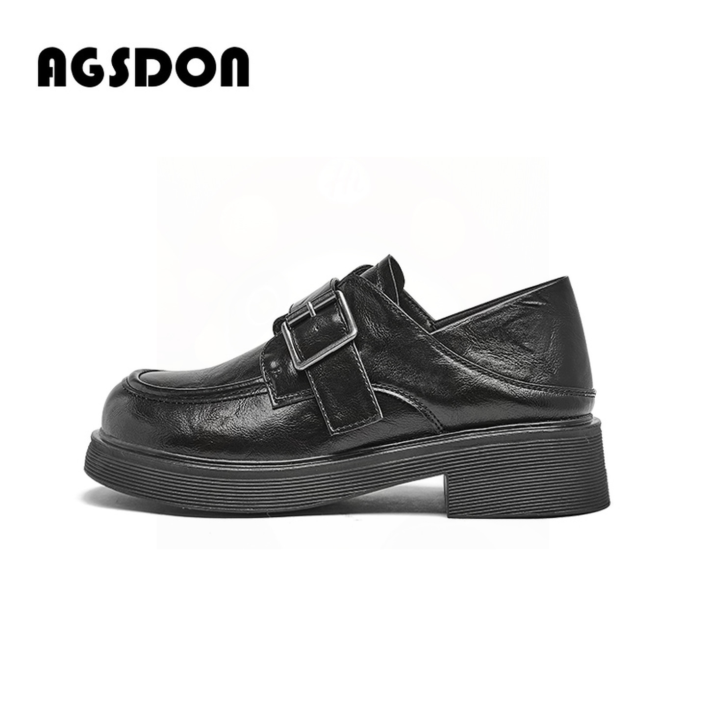 Augu Shiden negro Lefour zapatos de mujer 2026 primavera nueva suela gruesa estilo británico jk zapatos de cuero de viaje casuales