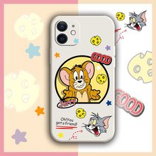 适用iPhone手机壳动漫卡通潮流情侣新款液态硅胶男女款防尘青春