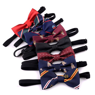 Children's bow tie British style boy baby double layer small bow tie performance bow baby bow tie fashion