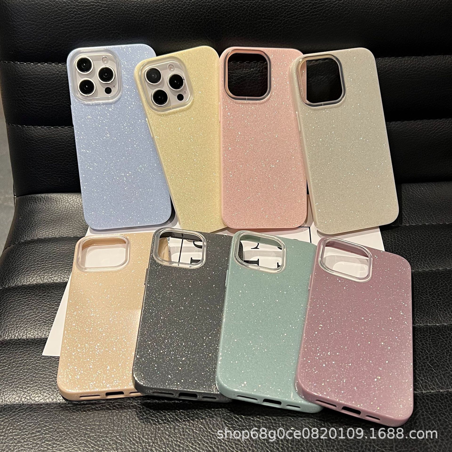 Imd New Glitter Mobile Phone Case Suitable for Iphone16Promax Apple 131415 Simple Style 1211