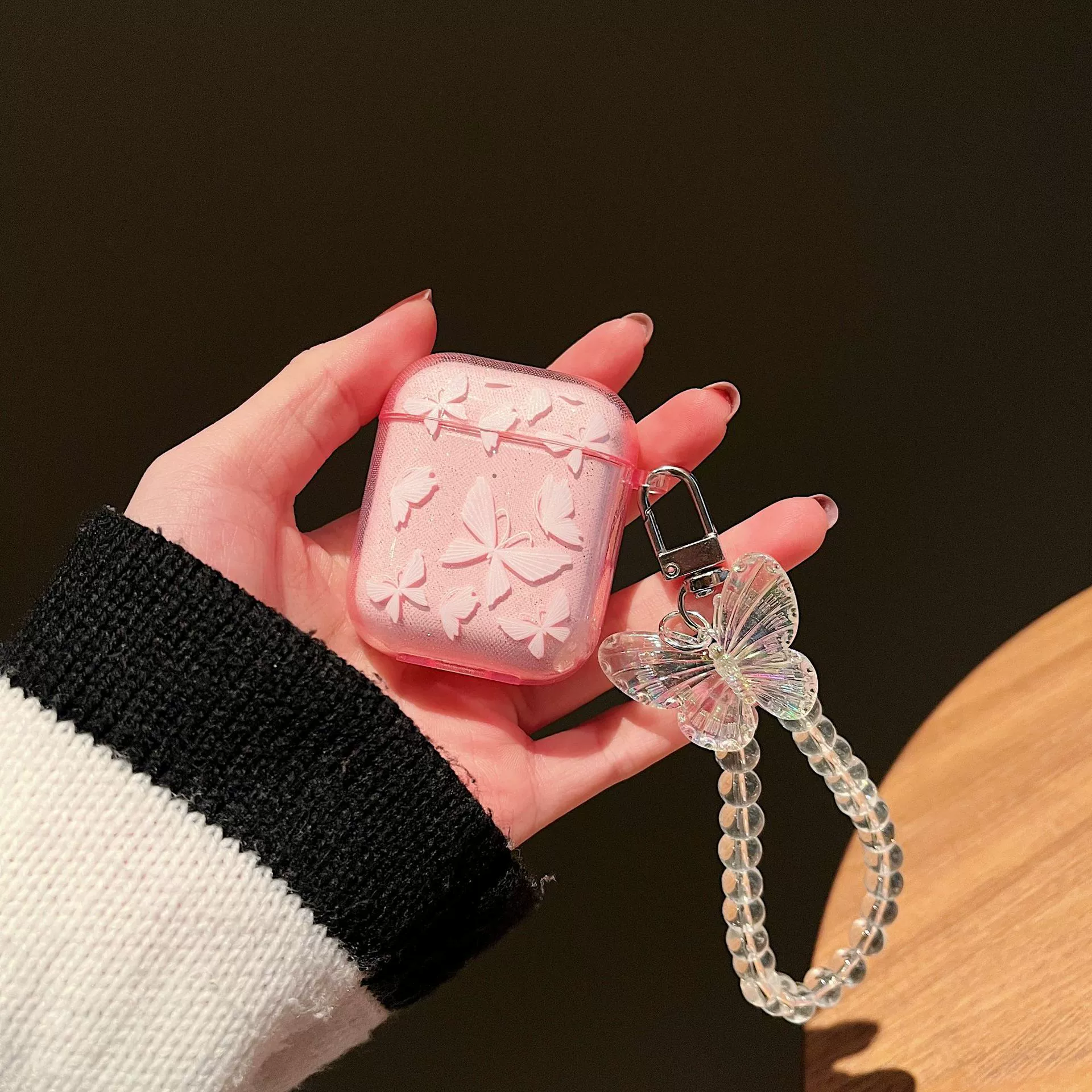 Крылатое порошковое бабочковое печать совместимо с AirPods PRO2 Apple 2 поколения Bluetooth наушники чехол защитная оболочка AirPods 3