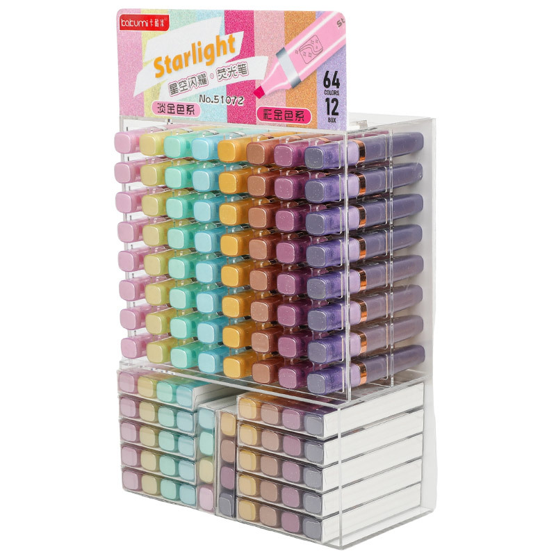 Resaltador titular estudiante diario pluma serie marcado pluma Bloqueo de color sin bloqueo palabras macaron color resaltador traje