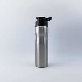 简约单层运动水壶 单层户外翻片盖子运动瓶  单层缩腰凉水壶
