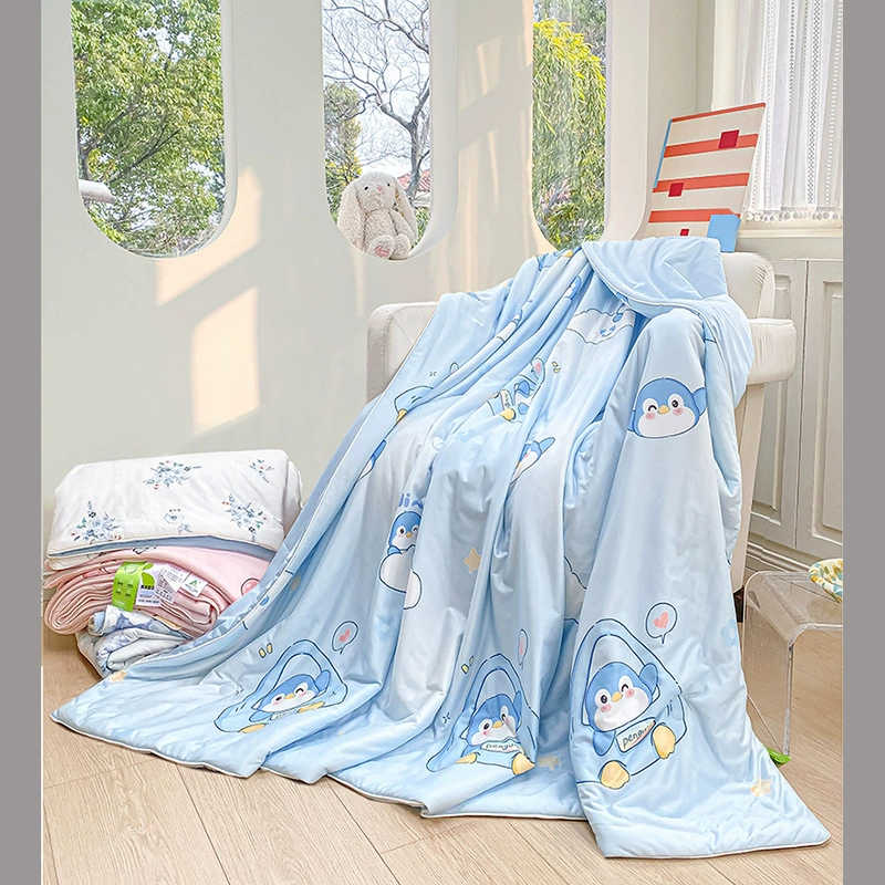 Летнее одеяло класса А, тонкое одеяло, можно стирать в машине, одеяло с цифровым принтом, вязаное летнее одеяло, летнее одеяло, одеяло с кондиционером, детское одеяло