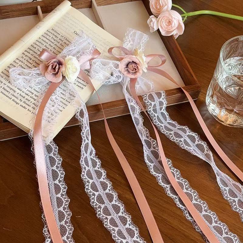 Dulce chica techo ~ Cinta dulce, lazo, cinta, horquilla, cabello trenzado, pinza de pico de pato, accesorios para el cabello, horquilla, puesto de un yuan