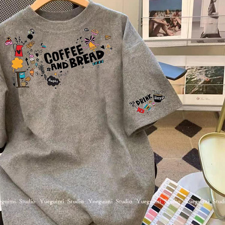 Plus-Size 150kg American-Style Pure Cotton Letter Print Summer Oversized Short-Sleeve T-Shirt for Women, Loose and Slimming Top Plus-Size 150kg American-Style Pure Cotton Letter Print Summer Oversized Short-Sleeve T-Shirt for Women, Loose and Slimming Top