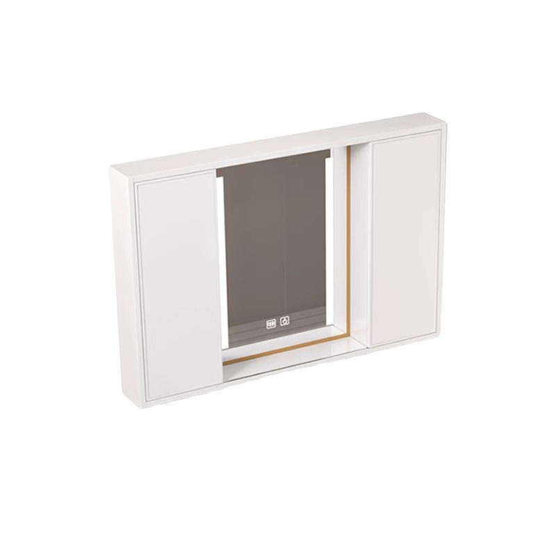 Espejo de Feng Shui escondido tipo push-pull armario de espejo de baño armario de almacenamiento de luz inteligente armario de almacenamiento de lavado tipo pared de baño