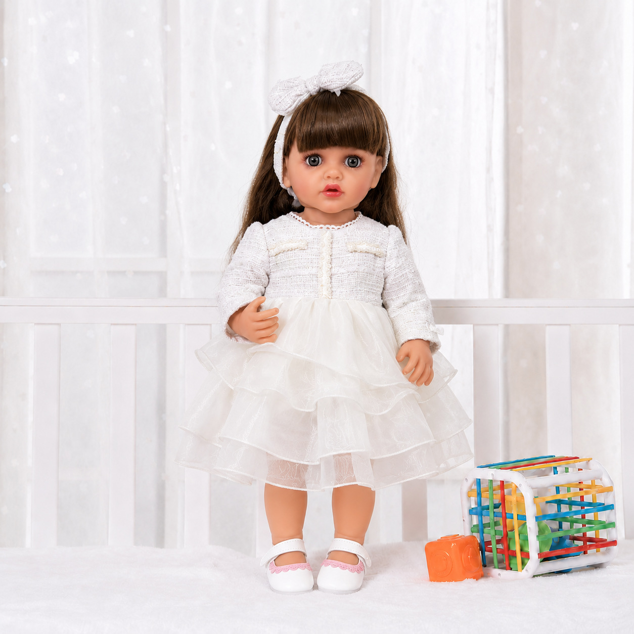Muñeca Reborn Interactiva con Sensor Inteligente 40cm de Vinilo Multilingüe