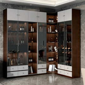 多功能组合电视橱柜耐用结实板材客厅家用电视柜铝合金钢化玻璃门