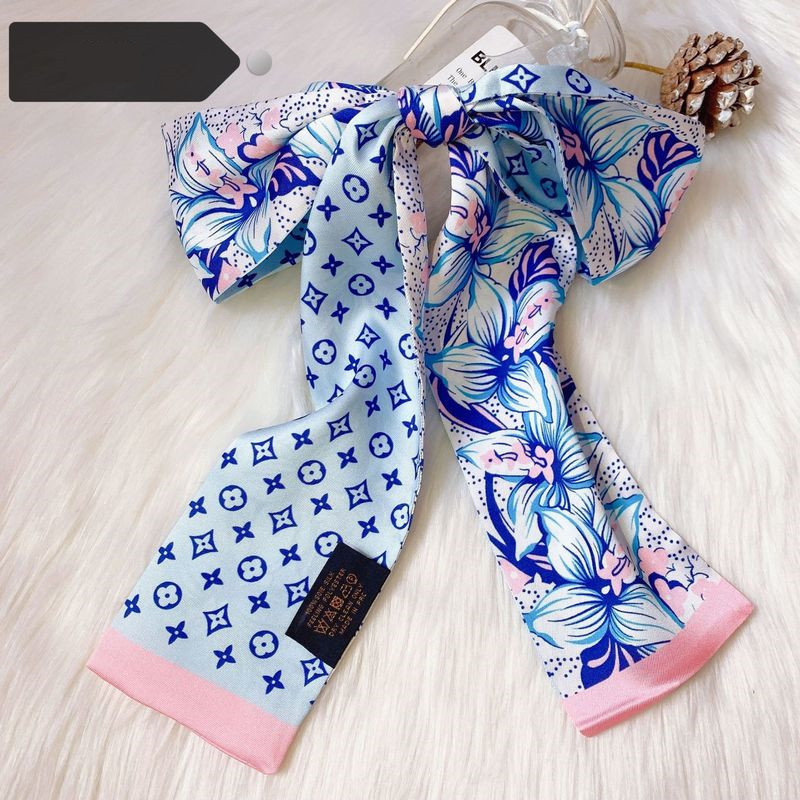 scarves网红绑包包丝巾手柄装饰大牌丝巾小丝带发带棕色领巾scarf|undefined