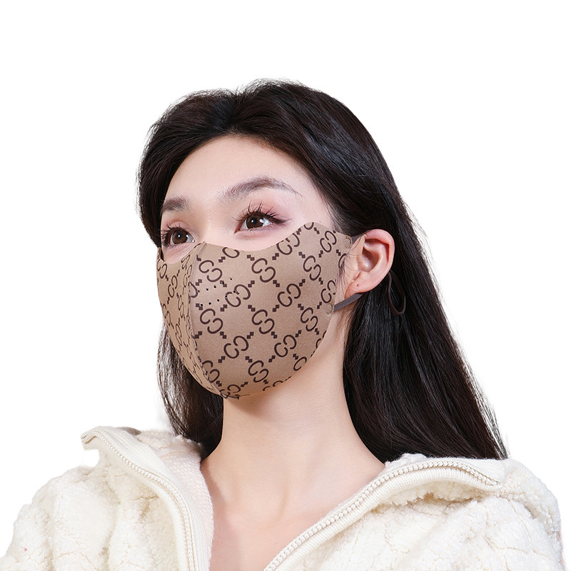 经典时尚老花秋冬防风防寒口罩加厚加绒保暖面罩高颜值透气防晒|undefined