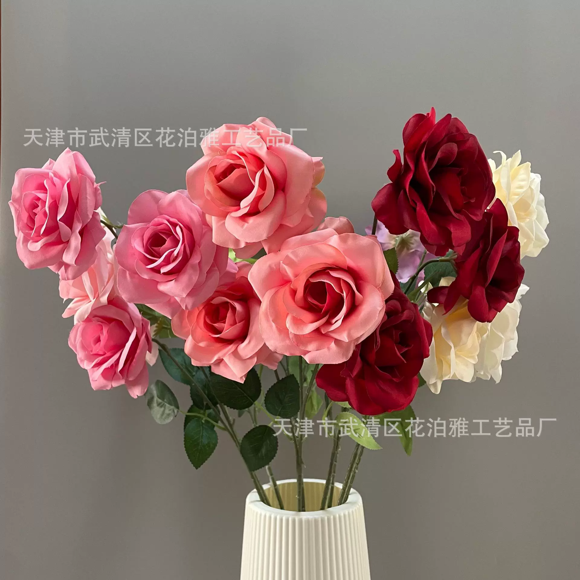 婚庆仿真花公主玫瑰假花婚礼布置装修花墙插花路引花排花材批发