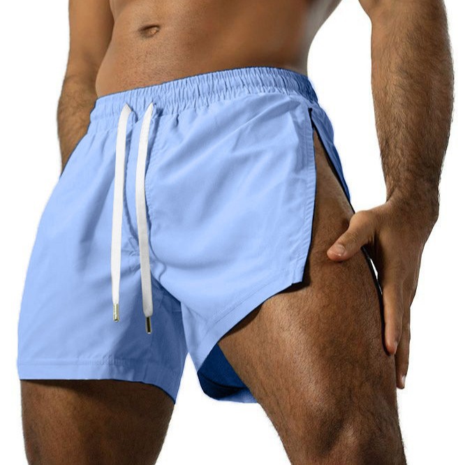 Pantalones deportivos de ocio de comercio exterior transfronterizo pantalones cortos de secado rápido de seda de hielo en verano pantalones cortos de fitness tendencia de carrera de tres puntos para hombres pantalones de Europa