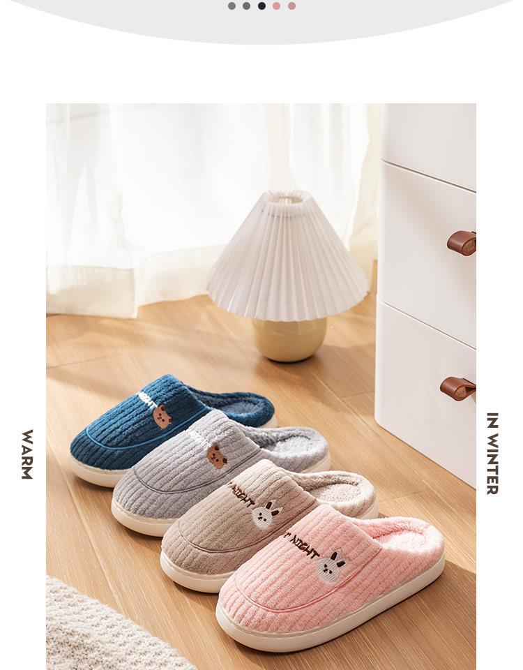 Unisex Casual Solid Color Round Toe Cotton Slippers display picture 4