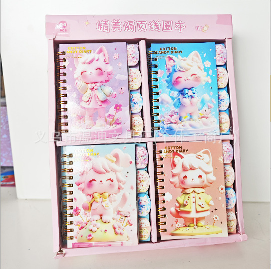 Transfronterizo A7 cuaderno de dibujos animados 100k clasificado cuaderno de bobina de estudiantes cuaderno de notas