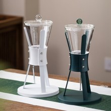 高硼硅玻璃可过滤沙漏泡茶器家用待客高颜值加厚半自动滤茶器套装