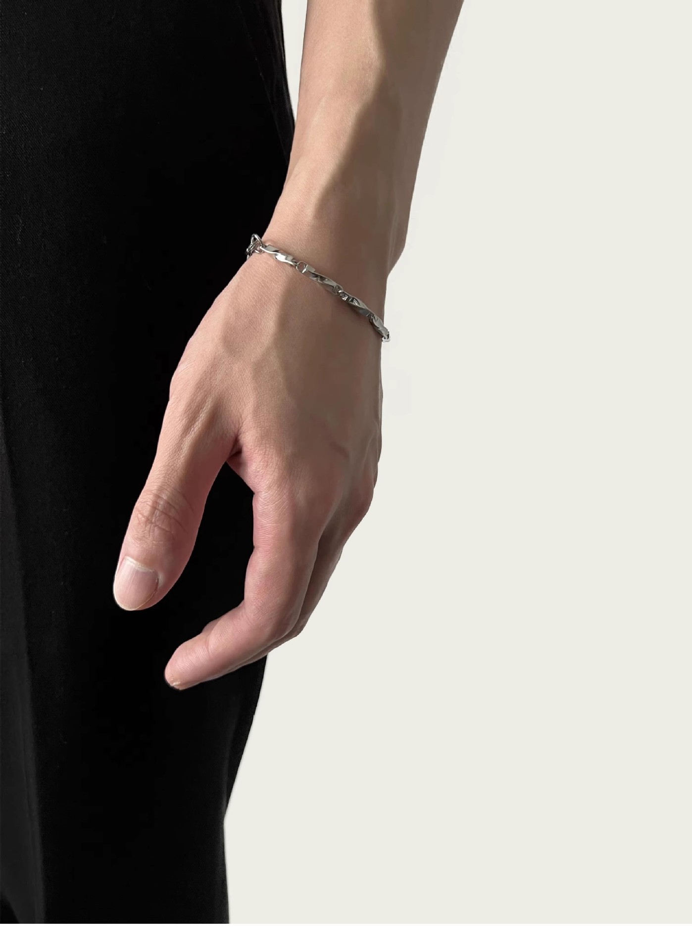 Mobius ring armband van titaniumstaal voor dames en heren_voghion.com