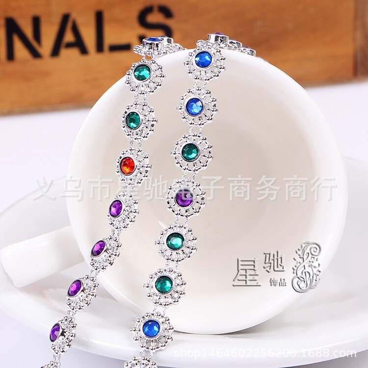 Plastic Electroplated Beaded Thread Single Small Plum Blossom Acrylic Diamond Folding Tower Edge Christmas Ornaments Handkerchief Accessories Plastic Electroplated Beaded Thread Single Small Plum Blossom Acrylic Diamond Folding Tower Edge Christmas Ornaments Handkerchief Accessories